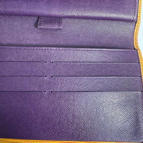 Louis Vuitton Epi Leather Sarah Wallet Yellow Long Bifold Purse Made in Spain - Picture 5 of 12